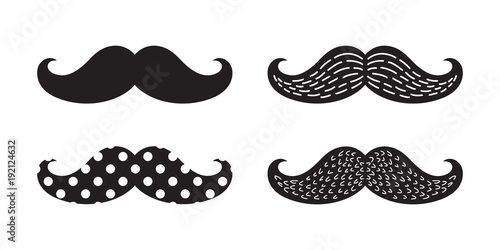 mustache vector icon logo illustration character polka dot doodle photo