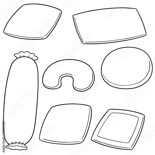 vector set of pillow