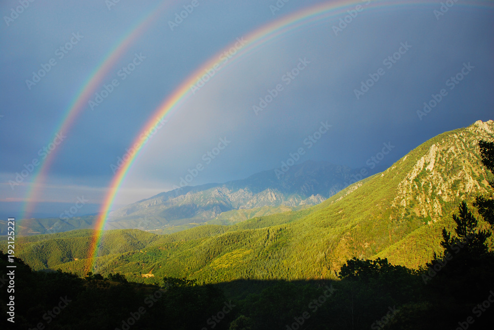 Fototapeta premium double arc en ciel