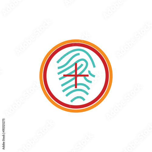 Finger Mark Target Logo Icon Design