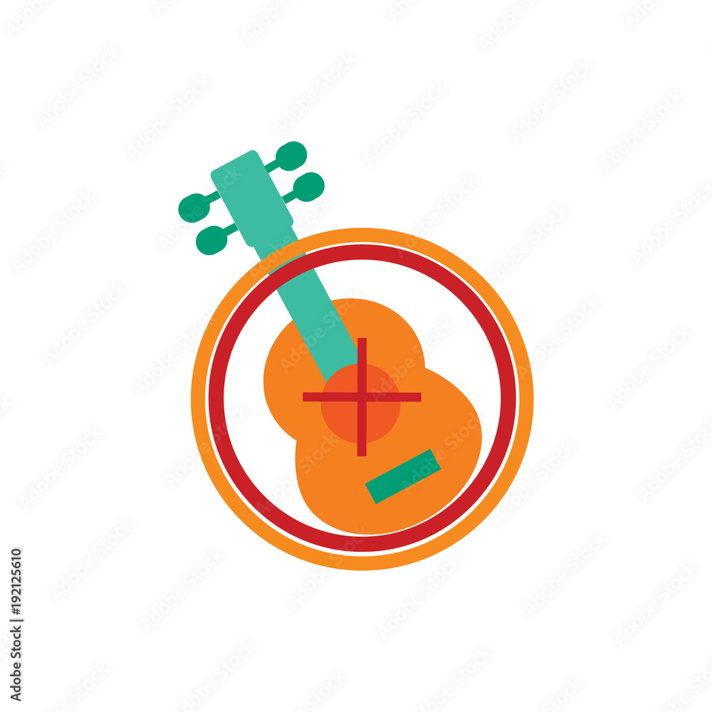 Guitar Target Logo Icon Design Guitar Target Logo Icon Design
