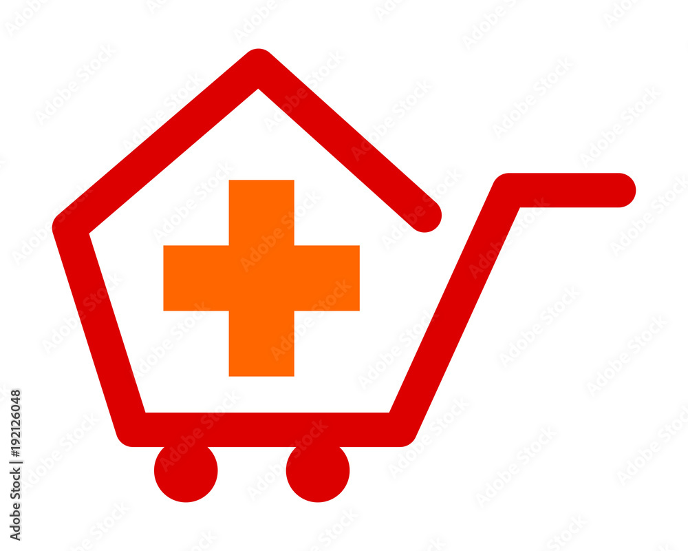 medical trolley cart carry carriage image vector icon logo medical trolley cart carry carriage image vector icon logo