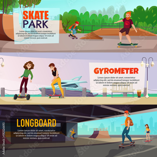 Skateboarding Horizontal Banners photo