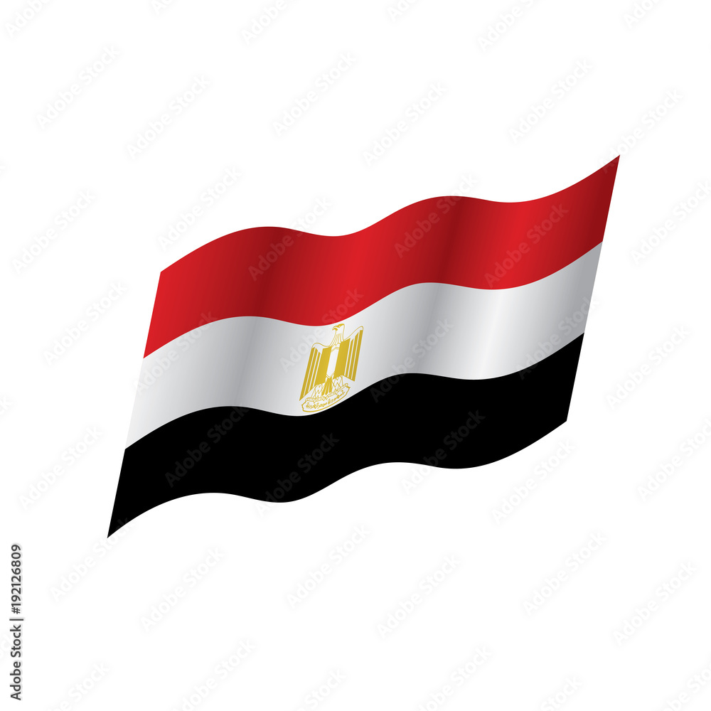Naklejka premium Egypt flag, vector illustration
