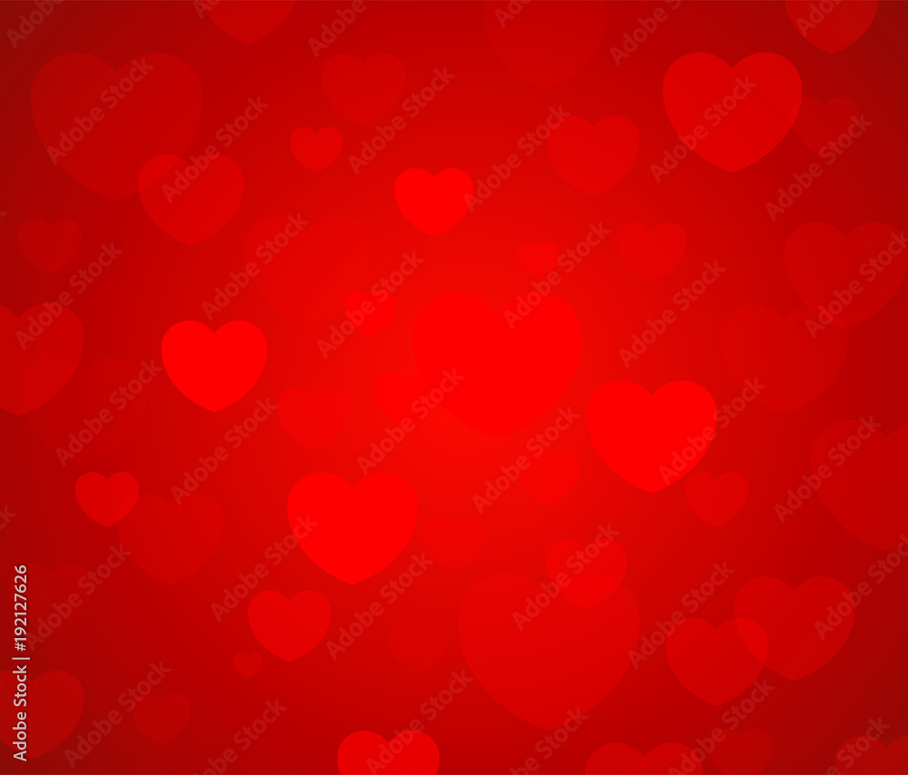 greeting valentine card,illustration happy valentine day with ornament for decorative festival of love,pattern red heart float on red background