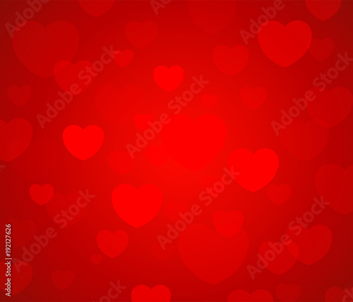 greeting valentine card,illustration happy valentine day with ornament for decorative festival of love,pattern red heart float on red background