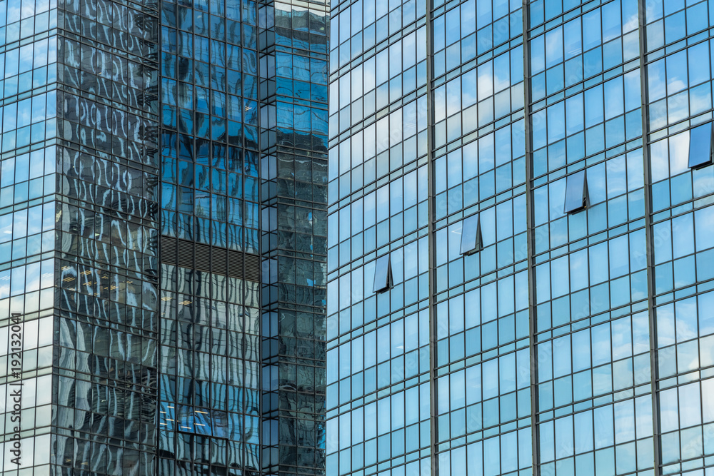 Close-Up of Modern Office Buildings in city of China. Close-Up of Modern Office Buildings in city of China.