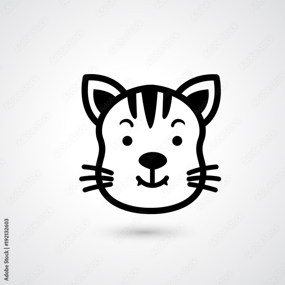 Tiger head icon vector