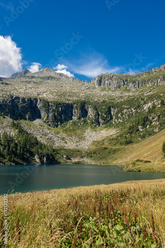 Camp Lake (Lago di Campo). With the peak of Re di Castello - Trento Italy 
