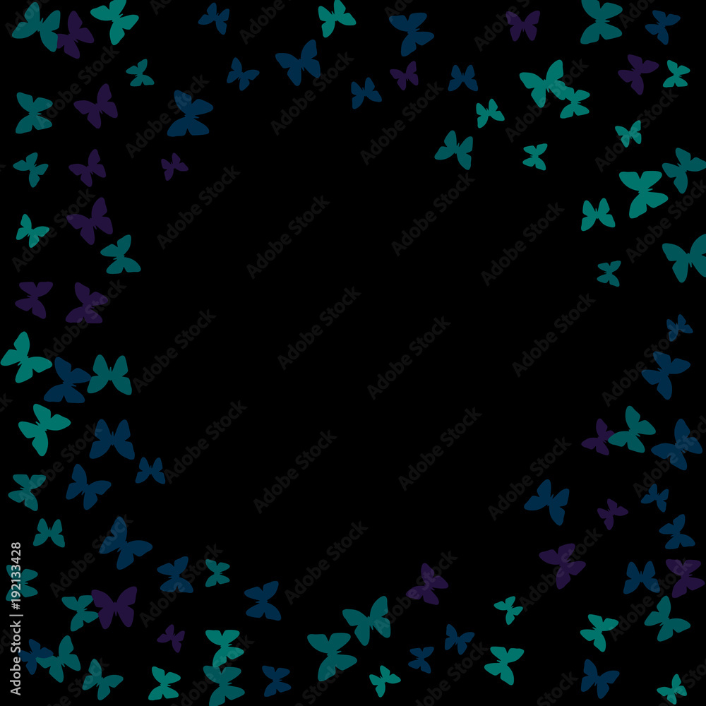 Spring Background with Colorful Butterflies. Simple Feminine Pattern for Card, Invitation, Print. Trendy Decoration with Beautiful Butterfly Silhouettes. Vector Background with Moth Spring Background with Colorful Butterflies. Simple Feminine Pattern for Card, Invitation, Print. Trendy Decoration with Beautiful Butterfly Silhouettes. Vector Background with Moth