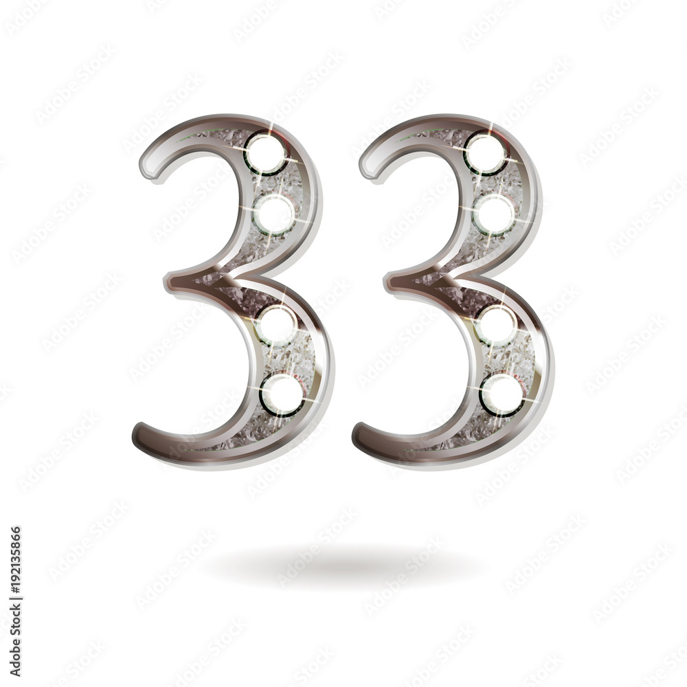 Naklejka premium 33 years anniversary celebration design