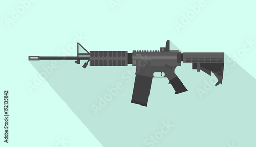 m4 carbine riffle gun with flat style and long shadow