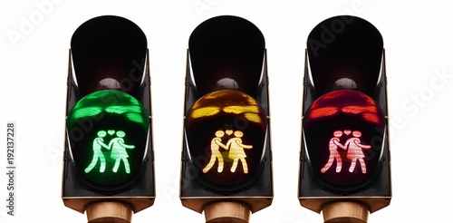 Canvas Print Lovely pedestrian traffic lights