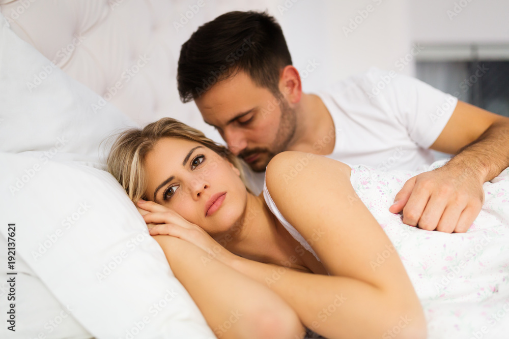 Young unhappy couple having problems in relationship Young unhappy couple having problems in relationship