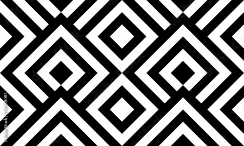 Seamless pattern black and white diagonal lines