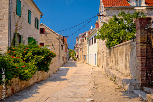 Prvic Luka colorful mediterranean street view © xbrchx