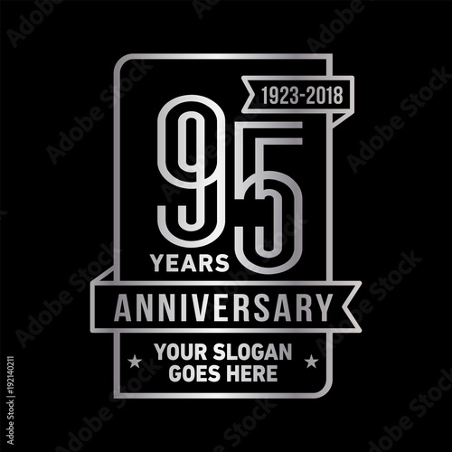 95th anniversary logo. Vector and illustration.   