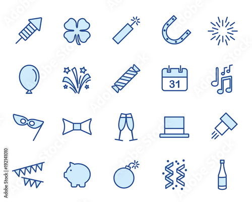 New Year Vector Icon Set