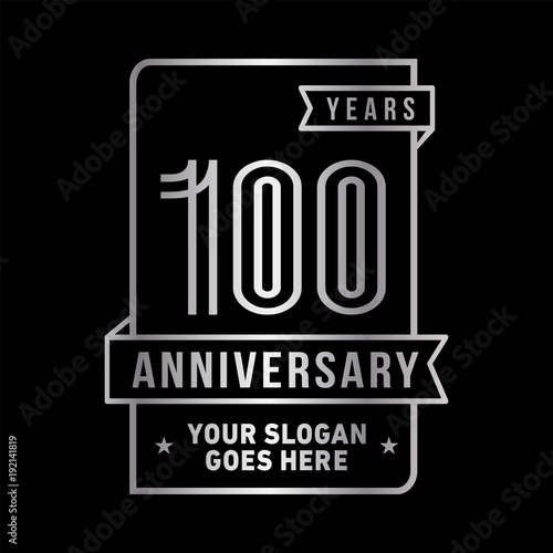 100th anniversary logo. Vector and illustration. 
