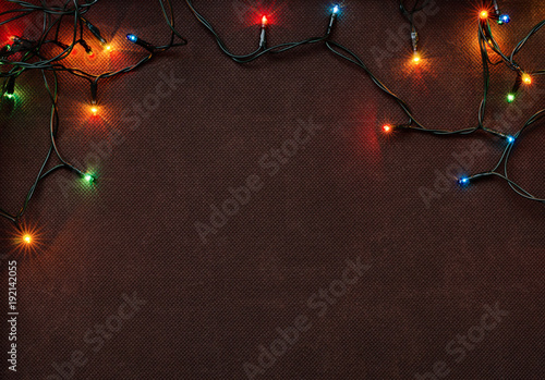Christmas garland with colo...