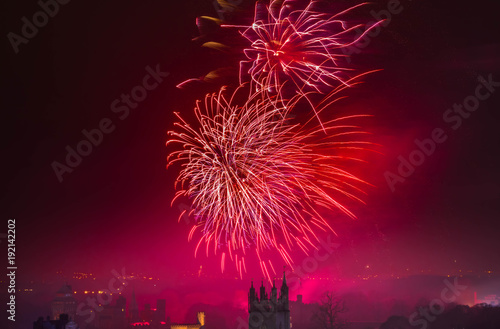 New Year's Day Fireworks in Cardiff, United Kingdom
