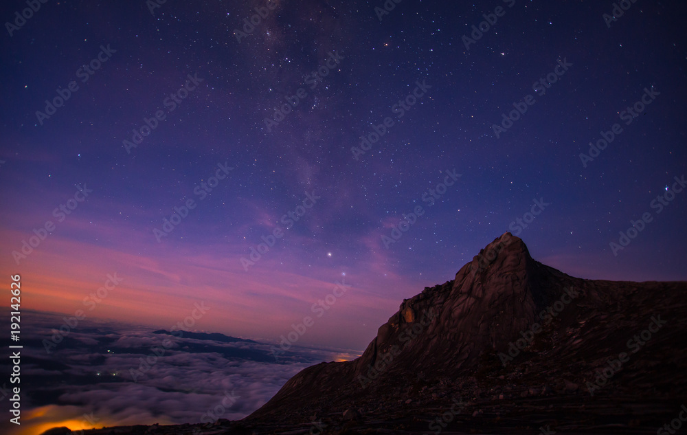 amazing view mountain Kinabalu of Borneo in a various point of view