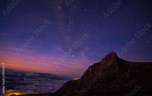 amazing view mountain Kinabalu of Borneo in a various point of view