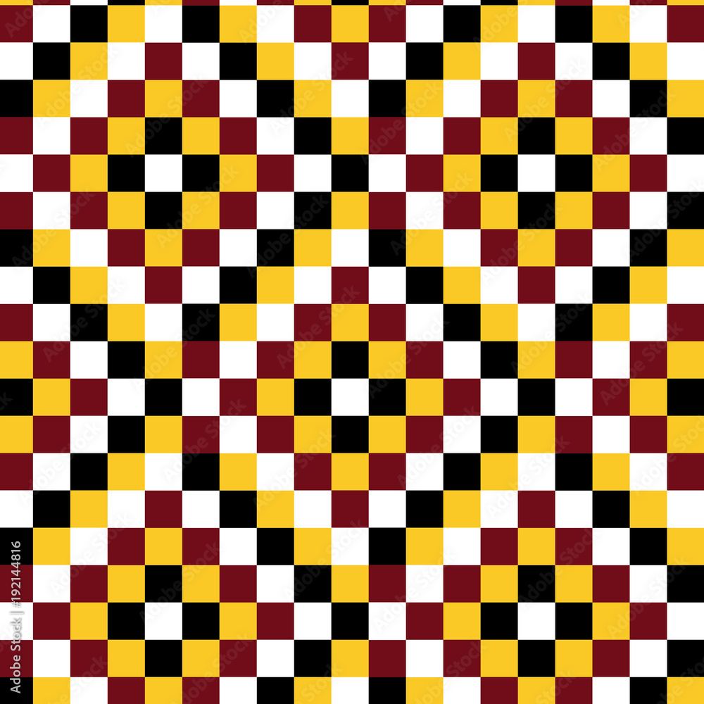 Squares vector pattern in yellow, red and black colors palette Squares vector pattern in yellow, red and black colors palette