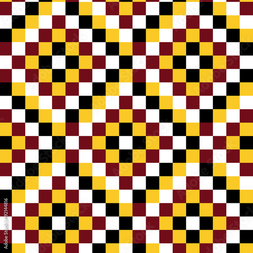 Squares vector pattern in yellow, red and black colors palette