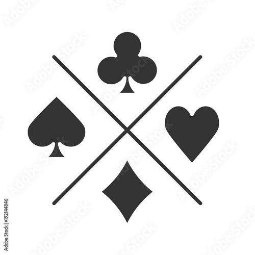 Suits of playing cards glyph icon