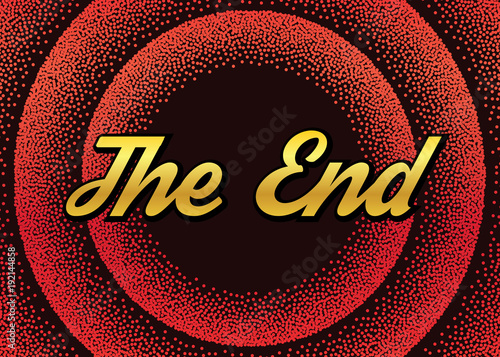 The red End screensaver in retro stypple style