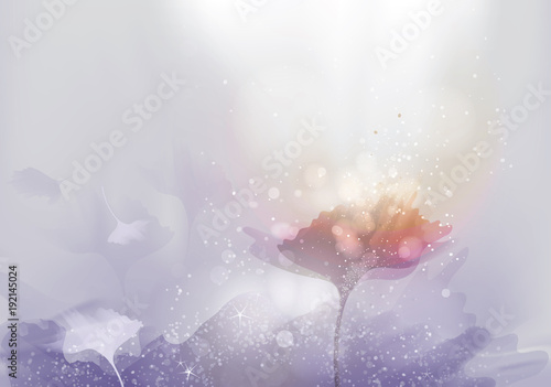Beautiful abstract landscape / Ultra violet background  