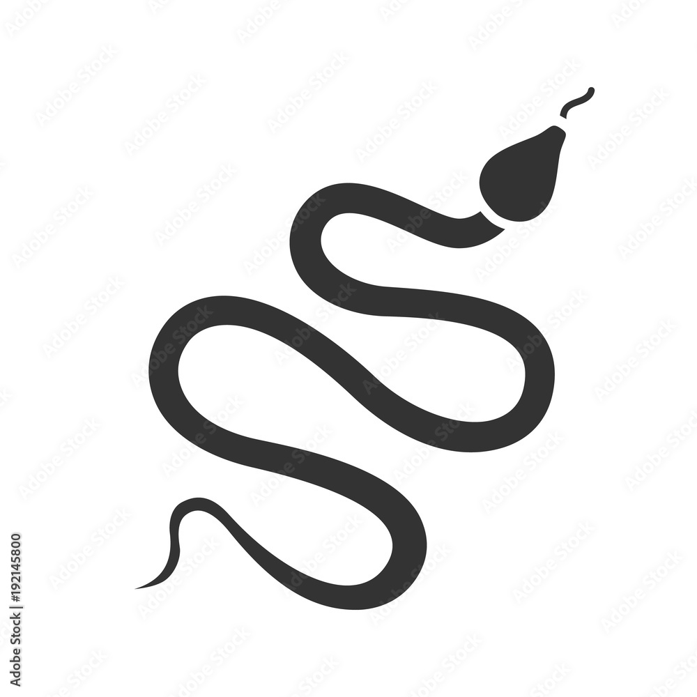 Fototapeta premium Snake glyph icon