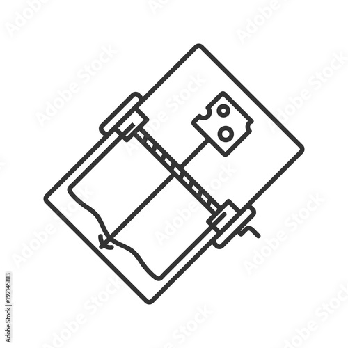 Mouse trap linear icon