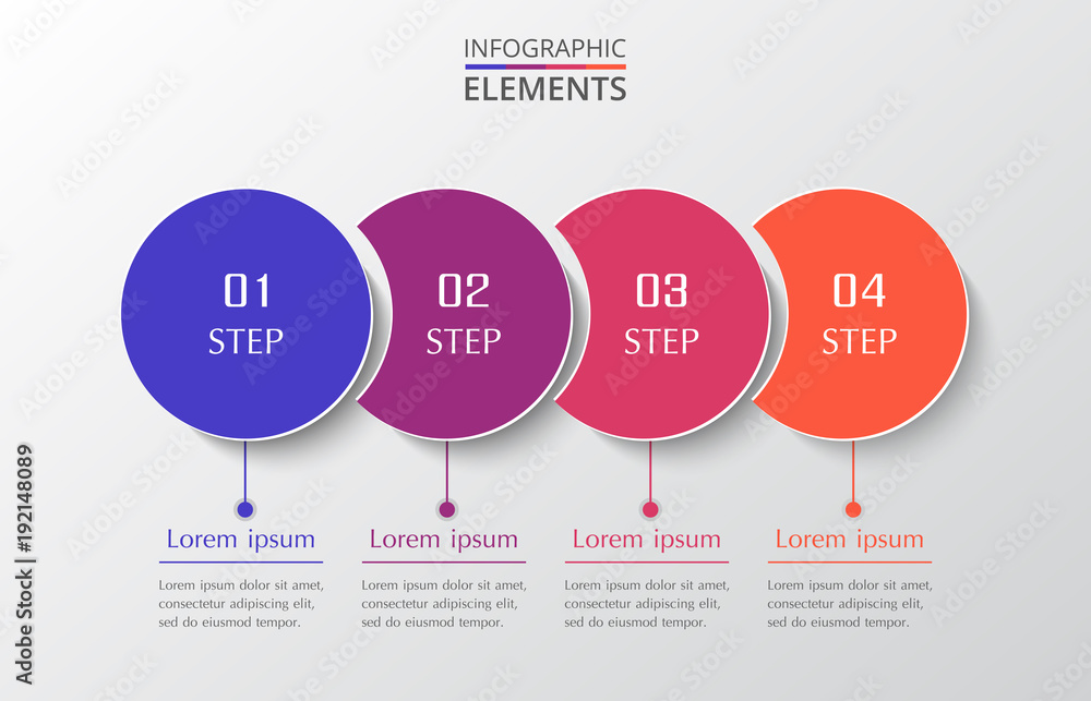 Step by step infographic. Step by step infographic.