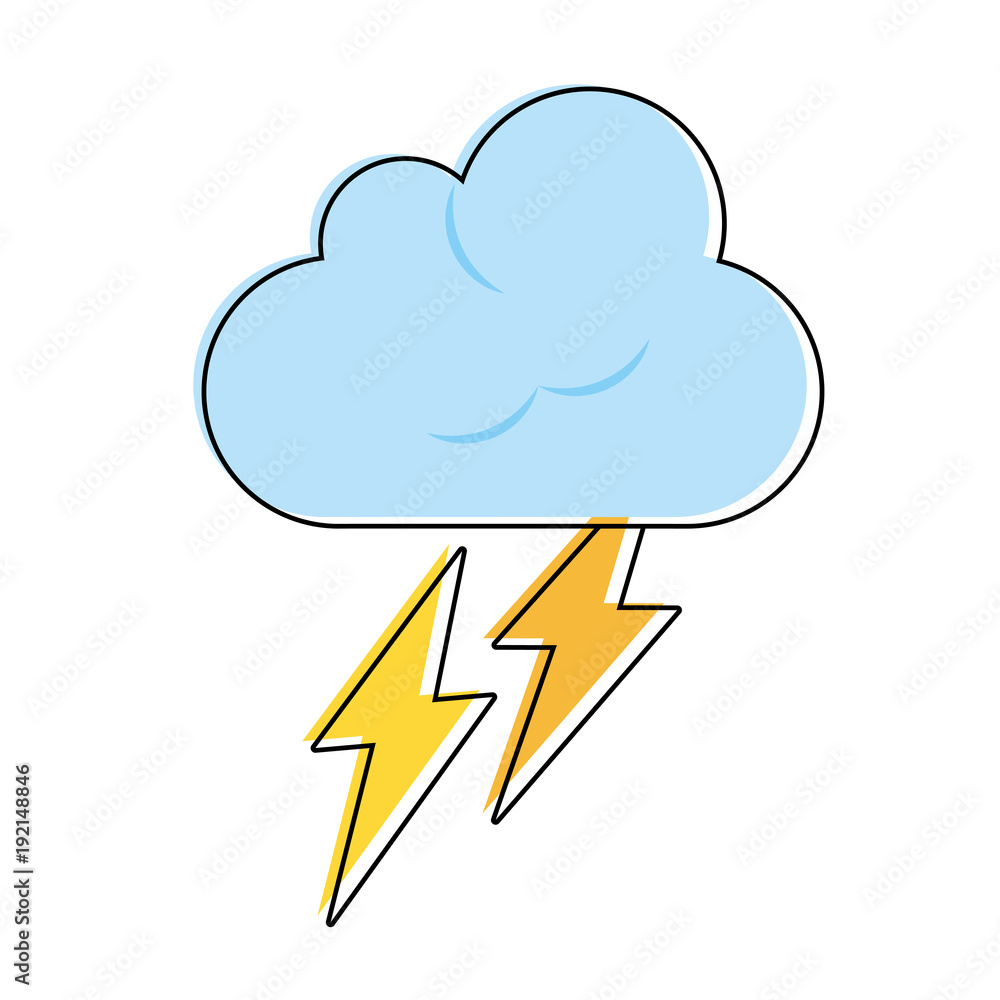 Cloud with thunderbolts icon vector illustration graphic design Cloud with thunderbolts icon vector illustration graphic design
