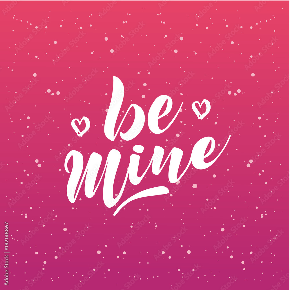 Happy Valentine's Day lettering greeting card with modern text hand drawn love concept - red background Happy Valentine's Day lettering greeting card with modern text hand drawn love concept - red background