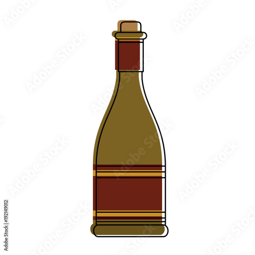 Wine bottle isolated icon vector illustration graphic design