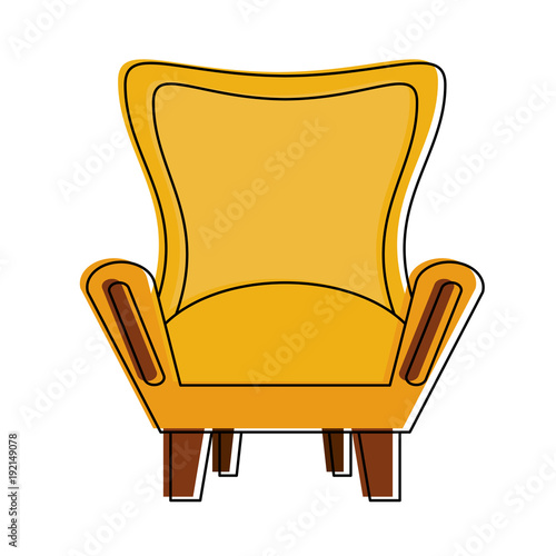 Armchair furniture isolated icon vector illustration graphic design