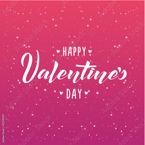 Happy Valentines Day typography poster with handwritten calligraphy text - vector illustration