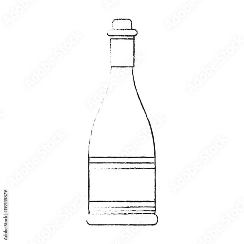 Wine bottle isolated icon vector illustration graphic design