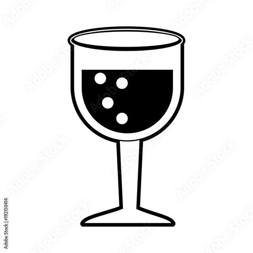 Wine cup glass icon vector illustration graphic design