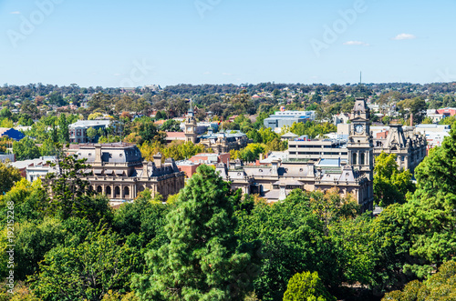 Aerial view of Bendigo law courts in Victoria, Australia photo
