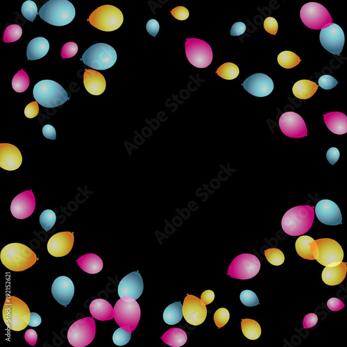 Background with Colorful balloons. Simple Feminine Pattern for Card, Invitation, Print. Trendy Decoration with Beautiful balloons. 