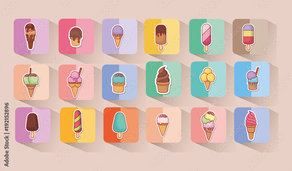 Obraz premium Ice cream design