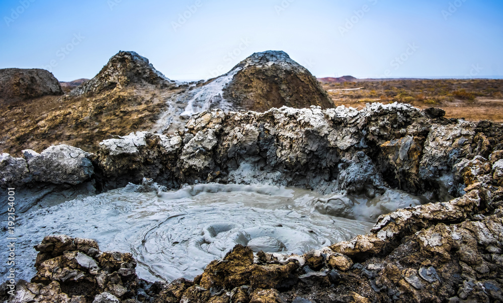 Mud volcanoes of Gobustan near Baku, Azerbaijan Mud volcanoes of Gobustan near Baku, Azerbaijan
