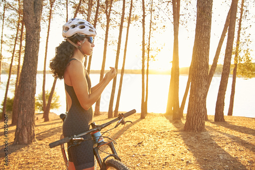 Female Triathlete in a Trisuit photo