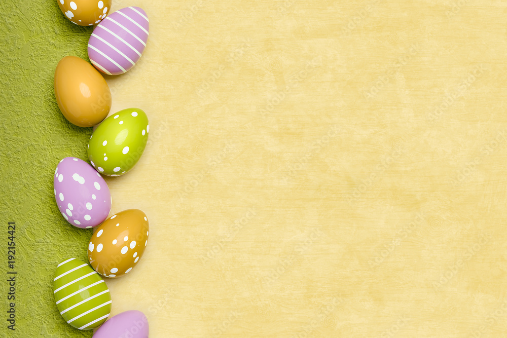 Naklejka premium a beautiful colored eggs easter background