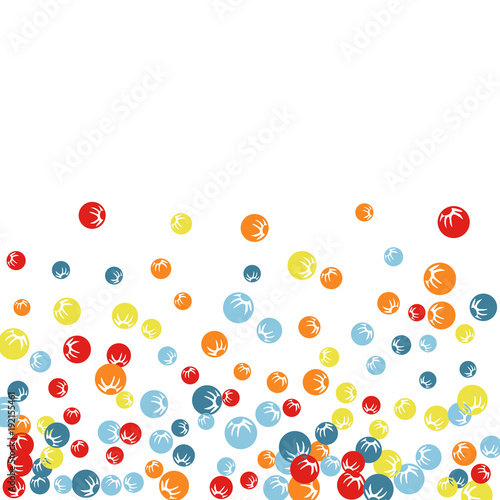 Fototapeta Naklejka Na Ścianę i Meble -  Vector Confetti Background Pattern. Element of design. Colored stylized berries on a black background
