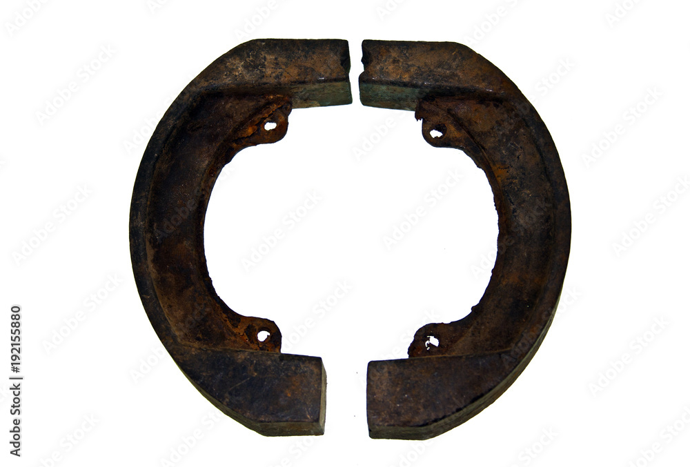 parts from moped isolated on white background